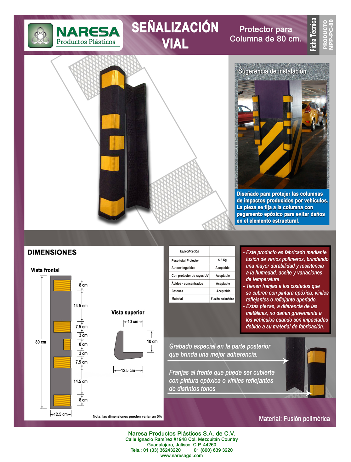 Protectores de Columnas modulares y Esquineros