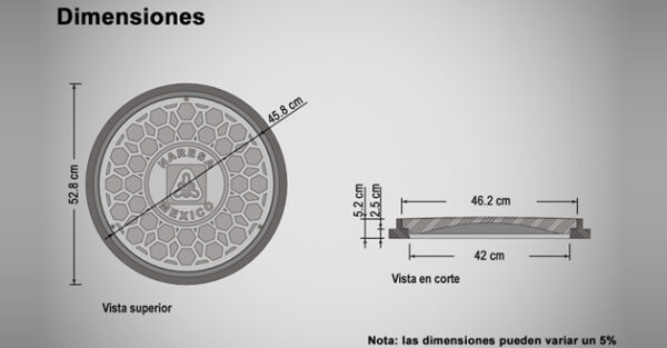 Aro y tapa para registro domicilario