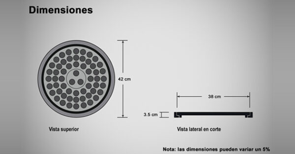 Aro y tapa para registro domiciliario de 40 cm.