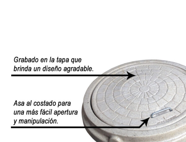 Brocal con tapa ciega para pozo de visita