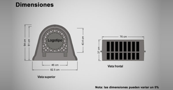 Coladera pluvial de banqueta con extensión tipo campana