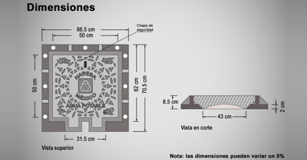 Marco y tapa para caja de válvulas