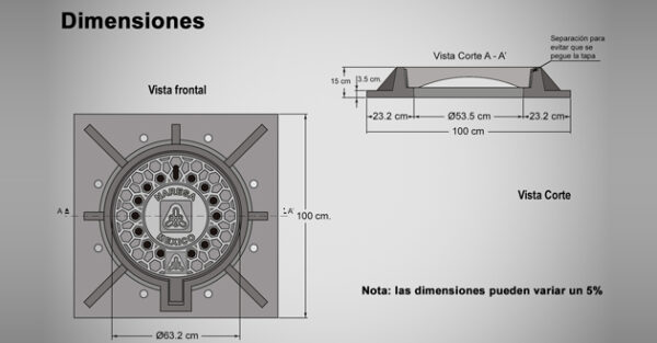 Frame and cover for manhole