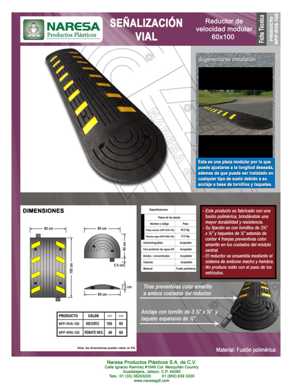 Reductor de velocidad modular 60×100