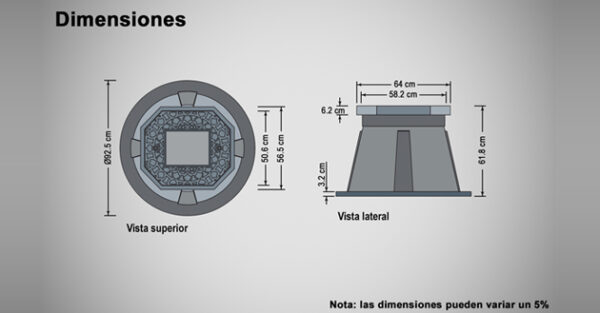 Registro con Tapa para Fibra óptica