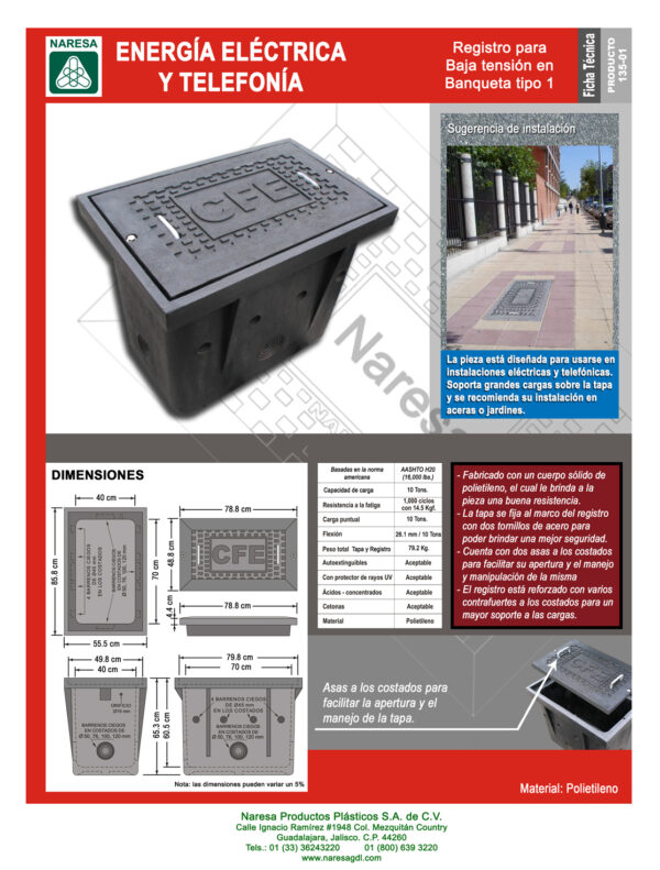 Type 1 low voltage manhole in sidewalk