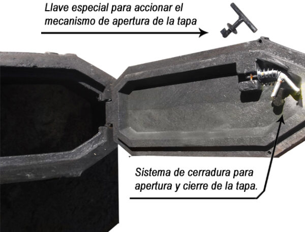 Registro y tapa para medidor de agua octogonal