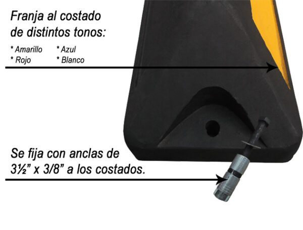 Tope para estacionamiento 55 cm